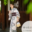 【utatane 高級変わり織 浴衣3点セット グレイッシュに薄紫と緑の花輪】ここでしか買えない昭和初期アンティーク復刻版 ゆったりサイズ(ヒップ約130cm位まで対応)3Lサイズ 浴衣セット(ゆかた・帯・下駄)うたたね 上質 国産生地 国内染色