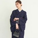 【JAPAN MODE 袷着物 日本製 小紋 単品】レディース 洗える着物 お仕立て上がり 国産 きもの単品 街着 フリーサイズ 秋冬 カジュアル着物 ポリエス...