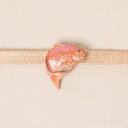 帯留め 数-SUU- 帯留め おしゃれ 日本製 和アクセサリー たい ギフト プレゼント 赤系 女性 ladies 朱色 鯛 魚 着物 浴衣 帯 飾り 個性的 ...
