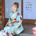 浴衣 セット 浴衣 3点セット(浴衣/帯/下駄) 紺 水色 ...