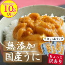 【10%OFFクーポン!】【訳ありでも味は絶品】【国産】【送料無料】天然ウニ たっぷり70g×4パック|型崩れだけで味はそのまま大特価!プロの鮮度管理 CAS冷...