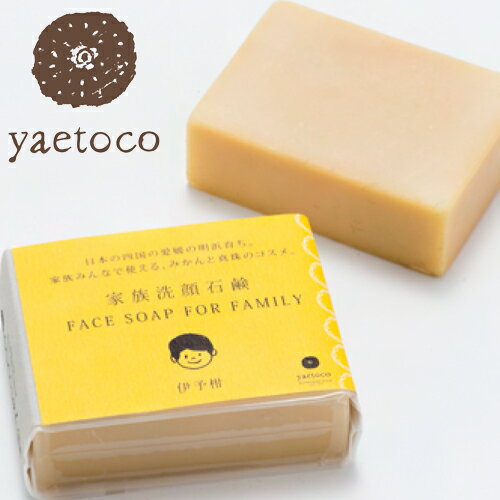 yaetoco ヤエトコ 家族洗顔石鹸 90g[yaetoco ヤエトコ 無茶々園 いよかん 伊予柑 無添加 国産]