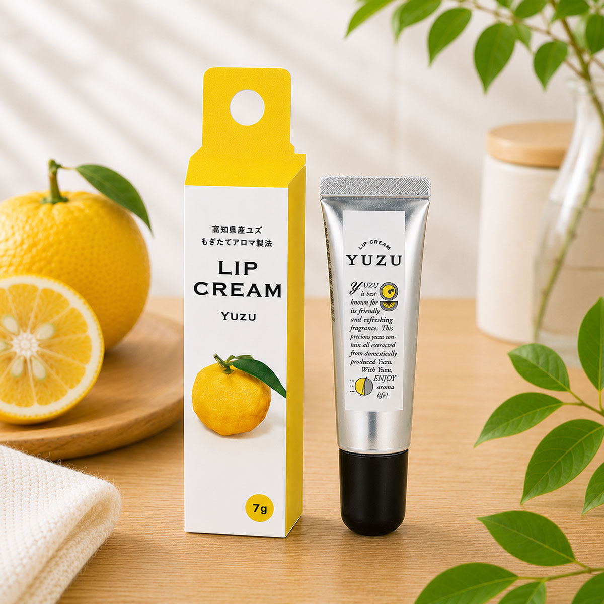 Yuzu Lip Balm 7g [Moisturizing Yuzu Lip Balm, Gift, Cute, Made in Japan, Kochi Prefecture] (Mail order available)