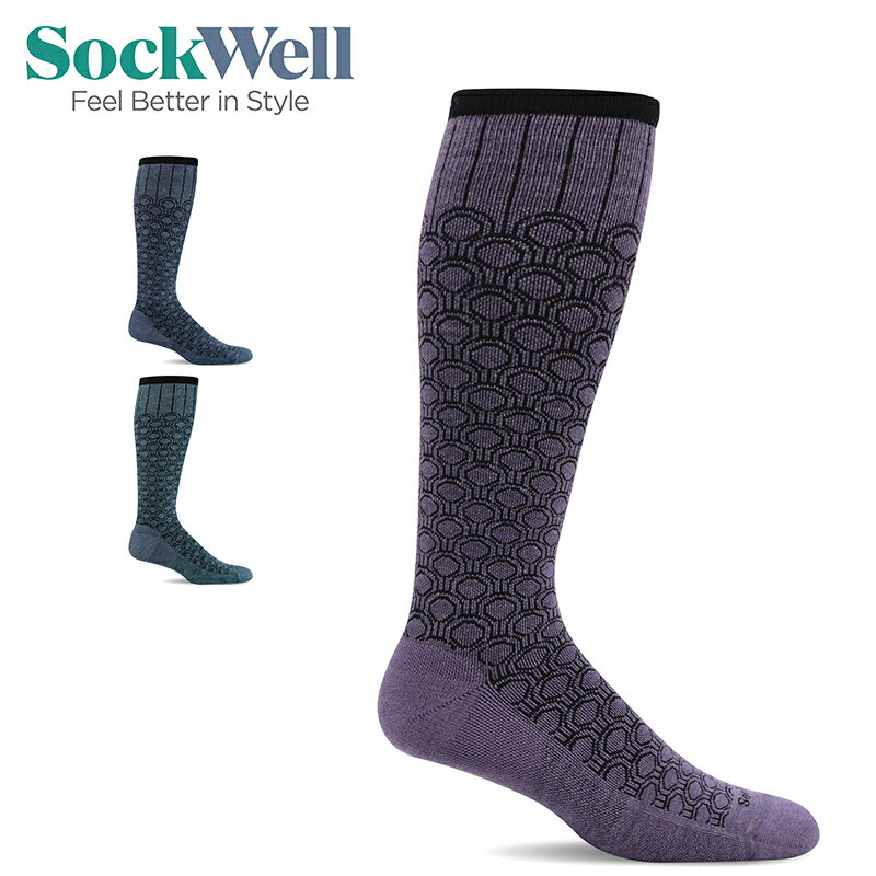 着圧ソックス ソックウェル SOCKWELL 靴下 SW128W deco dot [レディース メンズ 母の日 ギフト プレゼント アウトドア 昼用 おしゃれ 人気]