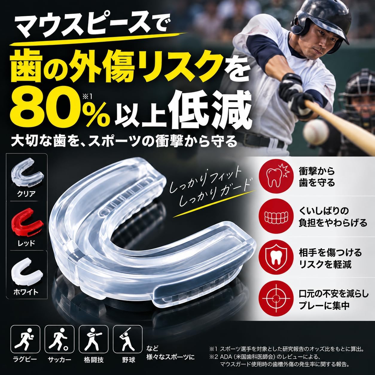 【ケース付き・3タイプ】マウスピース 格闘技 マウスガード スポーツ キックボクシ...