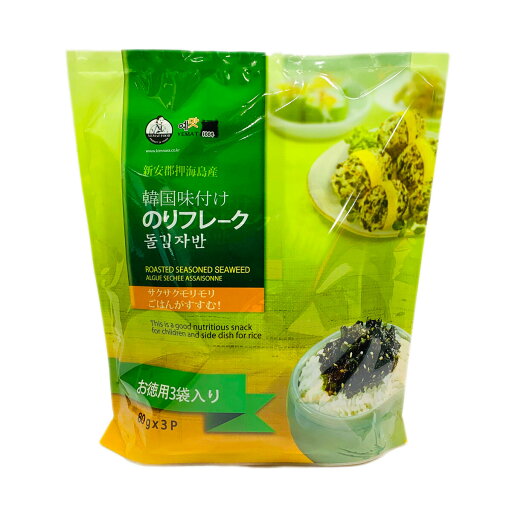 韓国味付けのりフレーク 80g x 3袋 イェマッ食品 ごはん おかず 伝統 ビビンバ Seaweed 味付け 甘口 ジッパー付き袋 韓国味付けのりフレーク 80g x 3袋 イェマッ食品 ごはん おかず 伝統 ビビンバ Seaweed 味付け 甘口 ジッパー付き袋