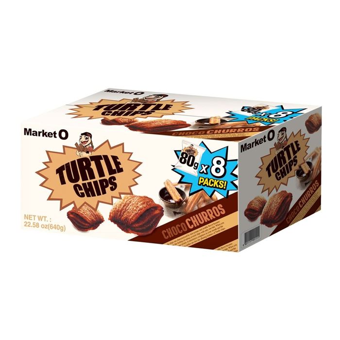雑貨通販店ユートピアのタートルチップ チョコチュロス 80g x 8袋｜アングル2
