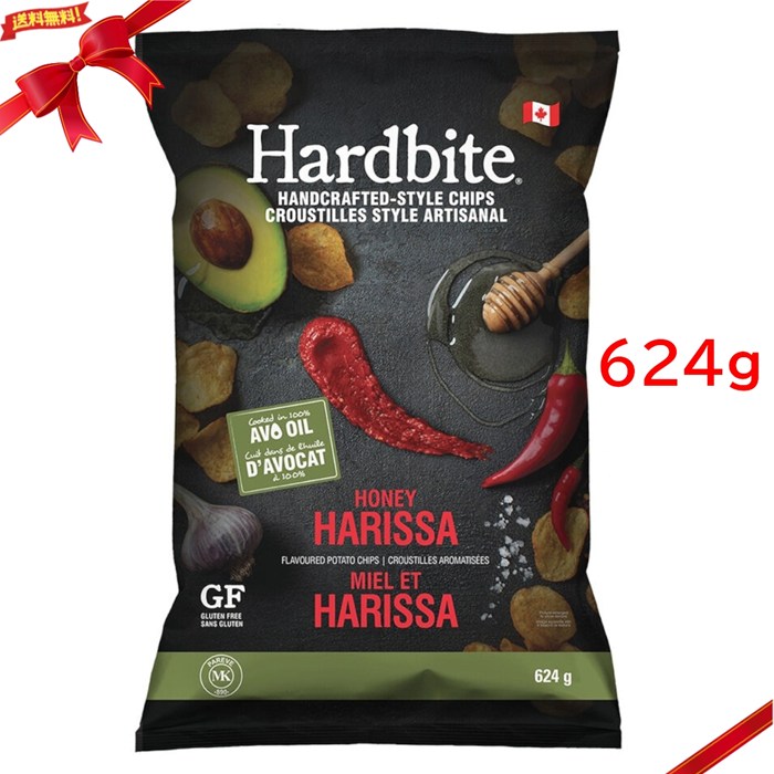 ハードバイト ハニーハリッサ 624g スパイシー ポテトチップス 甘辛味 厚切り スナック おつまみ 大袋 共有 Hardbite Honey Harissa ・天然素材を使用 ・ケトル調理 ・調理にアボカドオイルを使用 ・スパイシーで甘くスモーキーな風味 ・サクサク食感 ・624g ハードバイト ハニーハリッサ ケトルクックドポテトチップスは、人気のスパイシーで甘くスモーキーな味わいで、サクサクとした食感が特徴です。 アボカドオイルで調理され、天然素材とグルテンフリーの原料のみを使用。 このフレーバーは、甘いハチミツとハリッサの辛さが絶妙にブレンドされています。