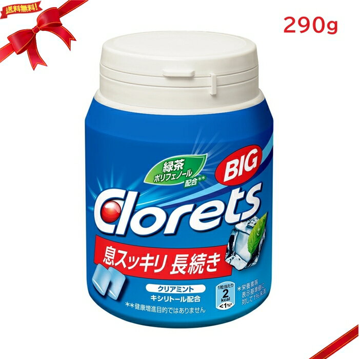 クロレッツ クリアミント ガム 290g 口臭ケア 歯科 大容量 息清涼 詰め替え