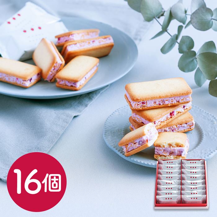 東京 苺のワルツ あまおう苺のバターサンド16個 洋菓子 ギフト