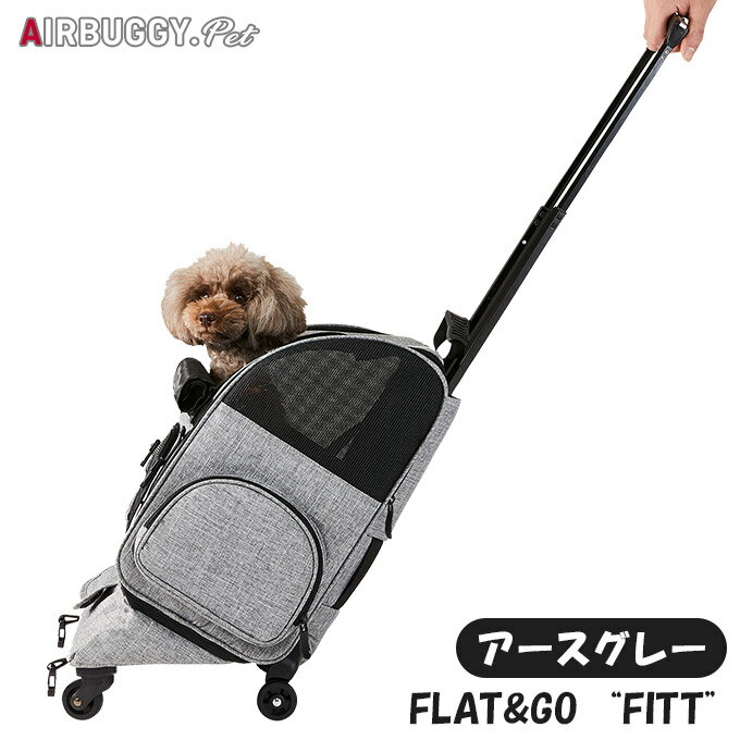 AirBuggy for PET エアバギー FITT（フィット） アースグレー ■ 〜10kg 犬・猫用 お出かけ キャリーカート 災害 移動 通院 病院【あす楽対応】のサムネイル