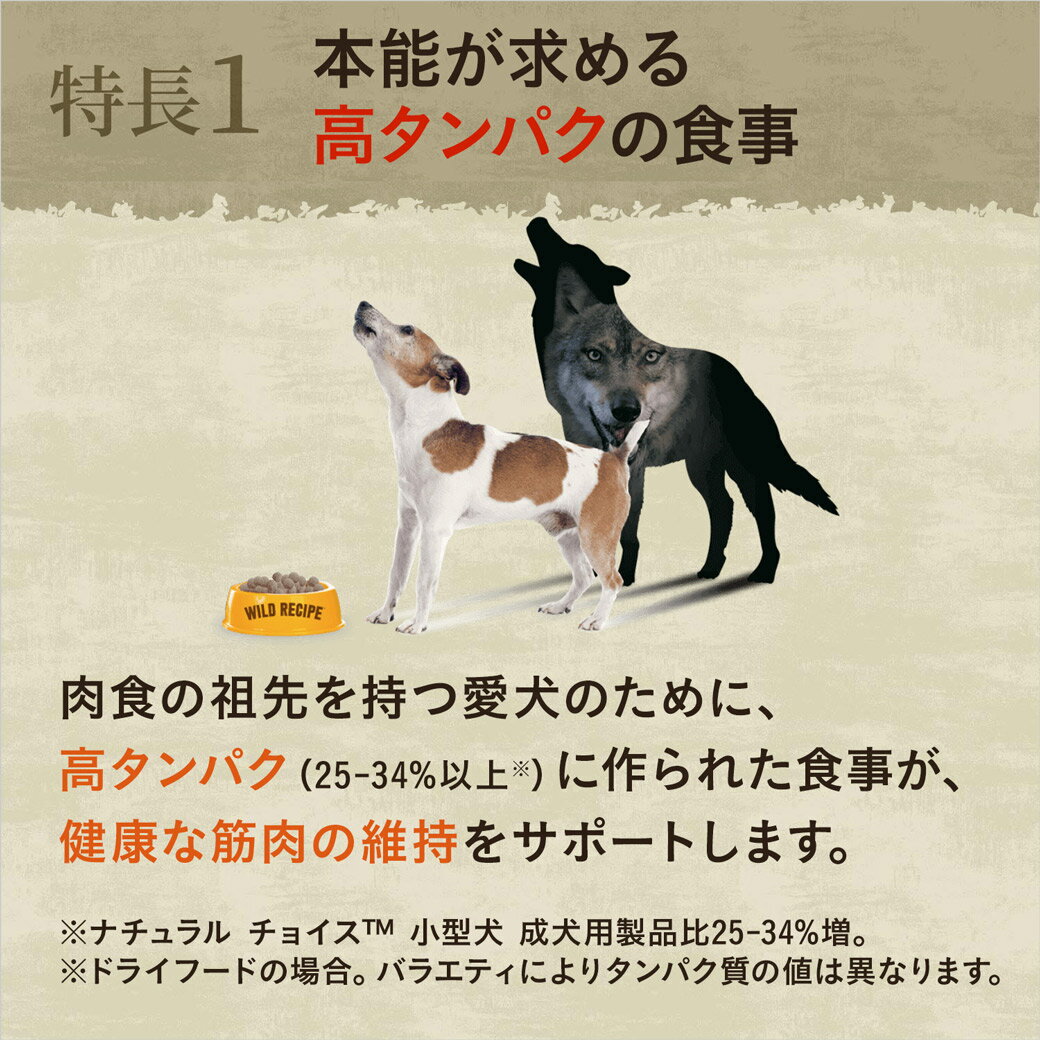 公認店 ニュートロ ワイルドレシピ ドッグフード 超小型犬～小型犬用 成犬用 ラム 4kg 3