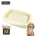 ペットプロ Homey タオルマット M アイボリー ■ PetPro 犬用 猫用 ベッド オールシーズン パイル生地 小型犬用