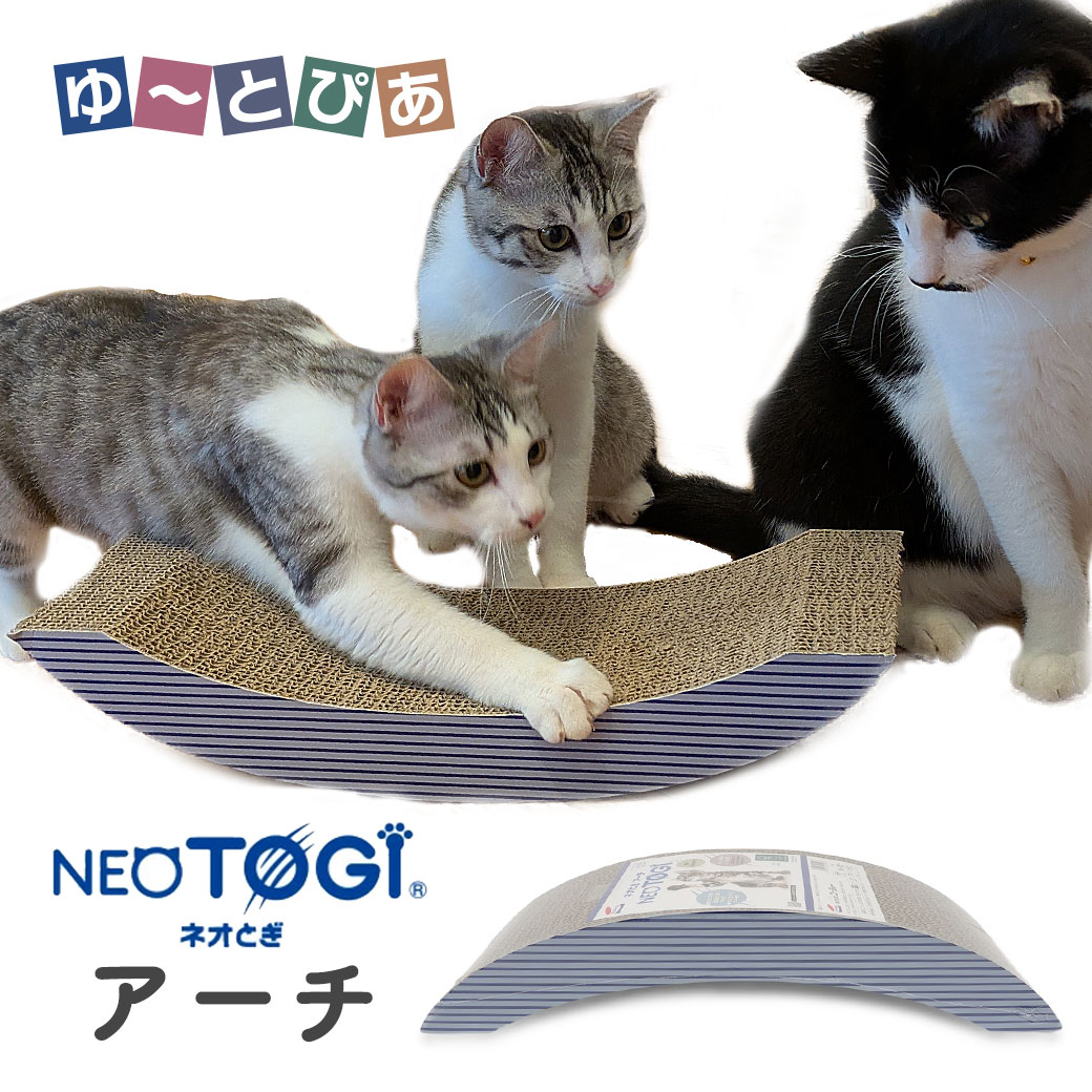 ▲初めて子猫を飼う方必見です！！【初めての猫の飼い方の知らない世界】 つめとぎしやすいアーチ状！ ストレス発散！いつも元気！ 元気な猫ちゃんのつめとぎから、敷物や家具を守ります。 ●ツメにやさしい 猫ちゃんのツメにやさしい目の細かなダンボール製 ●安心の日本製（国産ダンボール） 高品質＆安心素材で遊びながら爪とぎ＆ストレスケアにも最適。 ●経済的 両面仕様なので長持ち。 ■商品サイズ（幅×奥行×高さ）：150mm×445mm×90mm ■製品に関するお問い合わせ先 株式会社コーチョー 〒419-0201 静岡県富士市厚原字川窪295番地 0545-71-2610