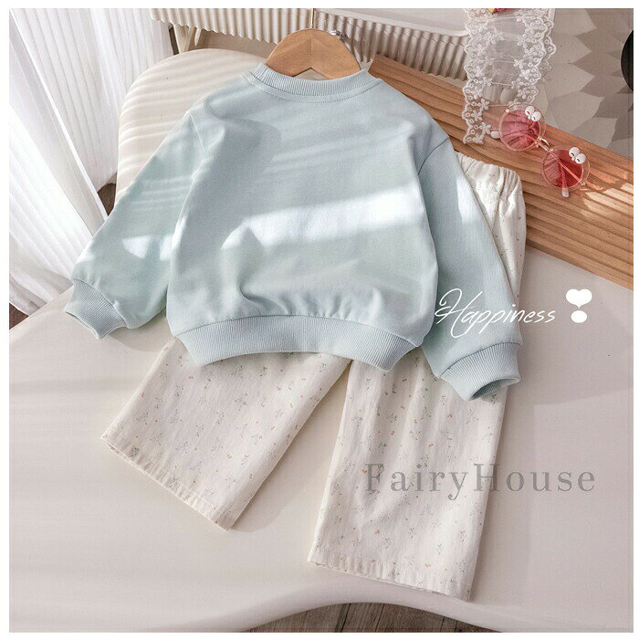 送料無料子供服女の子長袖スウェットかわいい犬柄トップススウェットトレーナーキ...