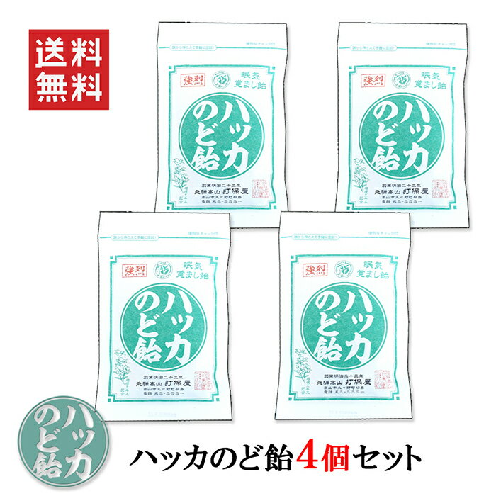 送料無料 レターパック【ハッカのど飴 80g×4袋】 眠気覚まし飴 キャンディ 飛騨高山 岐阜 高山 辛い 薄荷 ミント 桔梗エキス 工場直送 ポスト投函