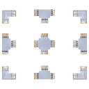 LEDテープライト用 連結コネクタ シート型 5050 smd 2分岐 L字型/3分岐 T字型/4分岐 X字型 RGB用 分岐 コネクタ LEDテープライト パーツ LED 間接照明 DIY 棚下照明