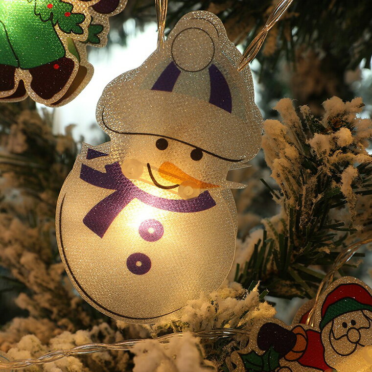 ガーランド ライト 室内用 イルミネーション クリスマス モチーフ W 2.5m 20球 電池式 リモコン付属 かわいい サンタ ツリー 雪だるま オーナメント ストレート ストリング 電飾 パーティー 装飾 飾り付け おしゃれ