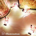 クリスマス飾り 電飾 イルミネーション ライト オーナメント ガーランド サンタクロース 30球 電池式 かわいい 電飾 デコレーションライト 装飾 飾り付け その1