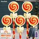 ソーラー イルミネーション クリスマス ステッキ キャンディ 5本セット 埋め込み 屋外用 2Way充電 リモコン付属 防水 タイマー led ガーデンライト ...