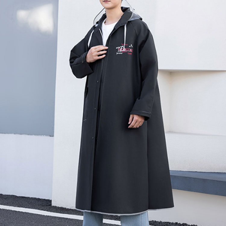 おしゃれ ポンチョ 手袋付 レインウエア プリ...の紹介画像2