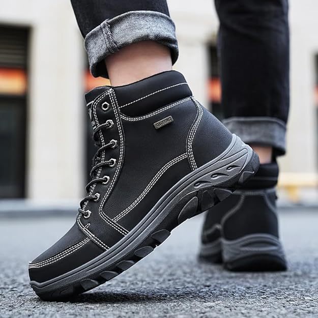 バイクシューズ ライディングブーツ メンズ 防水 滑り止め 保護機能 アウトドア プロテクトシューズ コンバットスタイル 厚底 安全靴 オートバイ用品 ライダーブーツ 大サイズ 革靴