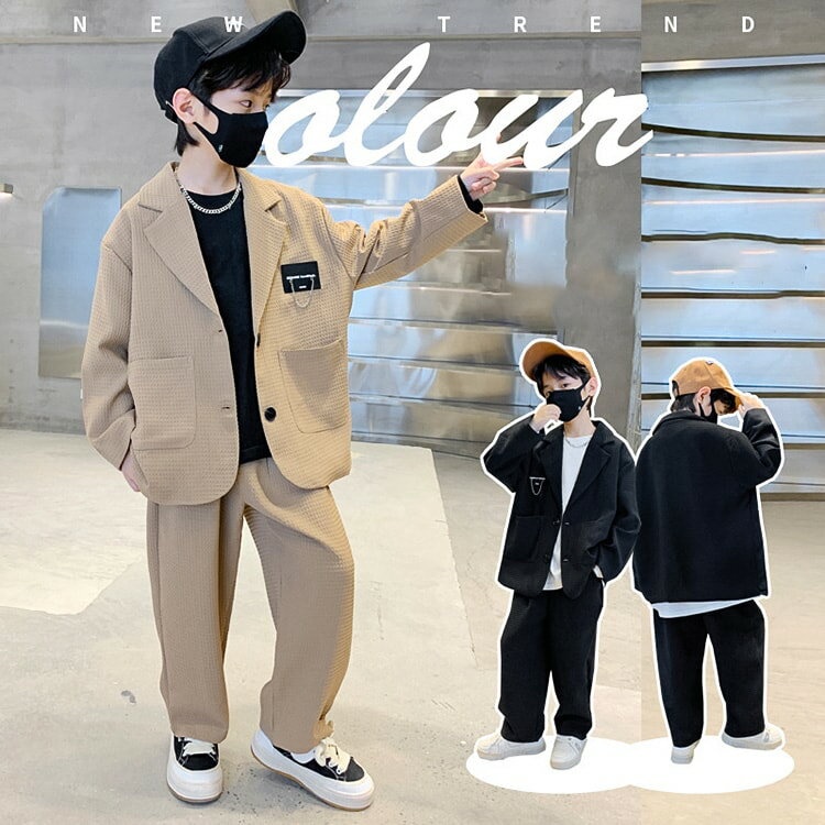 Rakuten - 卒業式 スーツ 子供服 男の子 パンツスーツ カッコいい 小学生 入学式 フォーマル ジャケット パンツ 卒園式 お受験 発表会 結婚式 韓国風 七五 小学校卒業式 子供スーツ