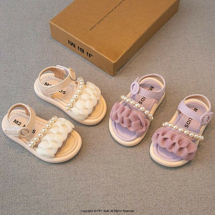 女の子シューズ 子供サンダル ファーストシューズ マジックテープ パール 柔らかい 女の子 靴 キッズサンダル キッズシューズ 出かけ 可愛い 脱ぎ履きがしやすい プリンセス