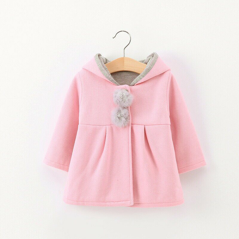 うさ耳コート 子供 アウター キッズ ウサギ 上着 ジャンパー ベビー服 パーカー 出...