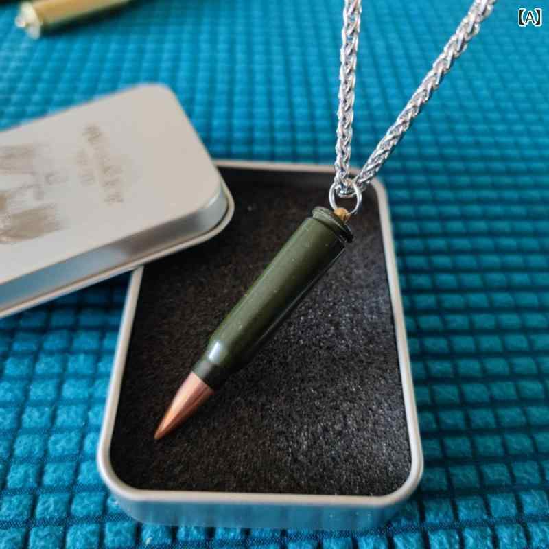 樂天商城 - 弾丸 ネックレス ペンダント シルバー チェーン チタン 銅 ミリタリースタイル アクセサリー メンズ プレゼント ギフト スタイリッシュ モダン ヒップホップ
