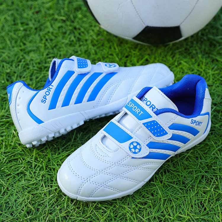 Futsal - フットサルシューズ キッズ サッカー用 トレーニングシューズ ジュニア サッカーシューズ スパイク 男の子 女の子 室内 屋外 マジックテープ 子供用 滑 軽量 クッション性 運動靴