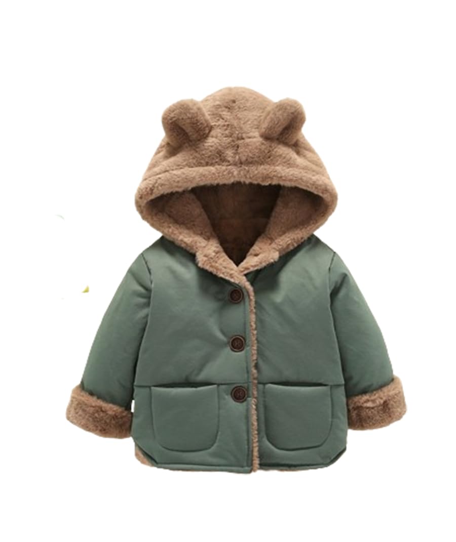キッズ クマ耳 フード付き コート ダウンジャケット ベビー服 子供 ダウンジャケッ ダウンコート 軽量 綿服 保温 防風 防寒 暖かい アウターウエア 新生児 お出かけ 人気 通園 赤ちゃん