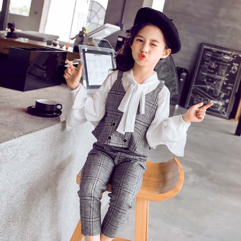 3点セット お受験 面接 子供スーツ 上下 子ども服 韓国風 フォーマル 入学式 パンツセット スーツ ブラウス 女の子 長袖 卒園式 七五三 グレー コーヒー オシャレ キッズ