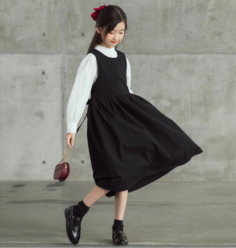 フォーマル ワンピース 女の子 子供制服 ジャンパースカート 長袖シャツ キッズ ジ...