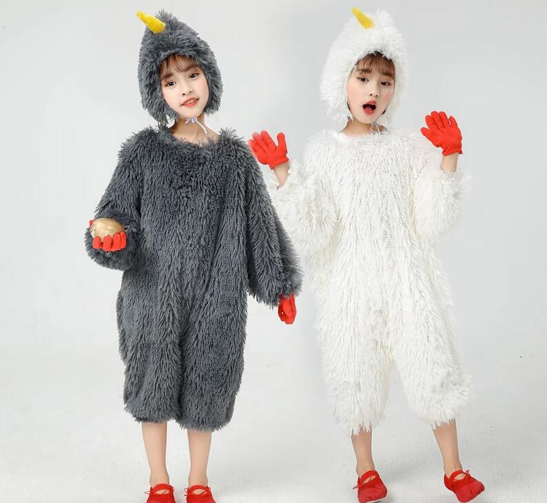 Rakuten - ヒヨコ コスチューム 面白い 鶏 鳥 コスプレ 子供 キッズ 動物コスチューム ハロウィン衣装 女の子 男の子 可愛い モコモコ チキン ひよこ 帽子 おつなぎ服 ロンパース 着ぐるみ