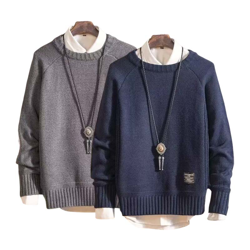樂天商城 - ニット セーター メンズ 冬服 長袖 クルーネックトップス 秋服 カジュアル ファッション 春秋冬 無地 防寒