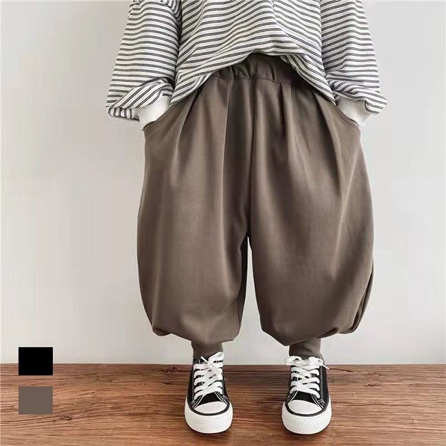 Rakuten - 新作 キッズ パンツ ズボン ベビー 男の子 女の子 春 夏 子供服 ボトムス ウエストゴム キッズパンツ キッズボトムス カジュアルパンツ キッズ服 バルーンパンツ ワイドパンツ
