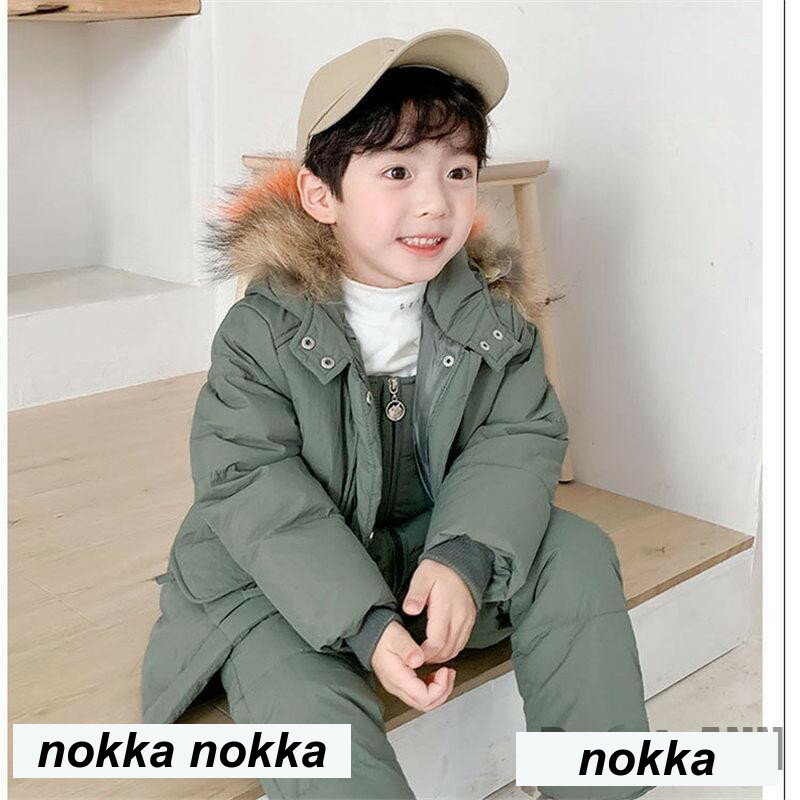 スキーウェア ダウンジャケット ダウンコート スノーボードウェア キッズ 子供 上下セット サロペット フード付き 子供服 おしゃれ 防風 ギフト プレゼント 雪遊び 2