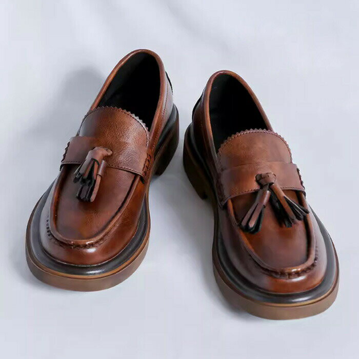 樂天商城 - タッセルローファー メンズ ローファー ブラック ブラウン 人気 ラテックスインソール 大人 おしゃれ