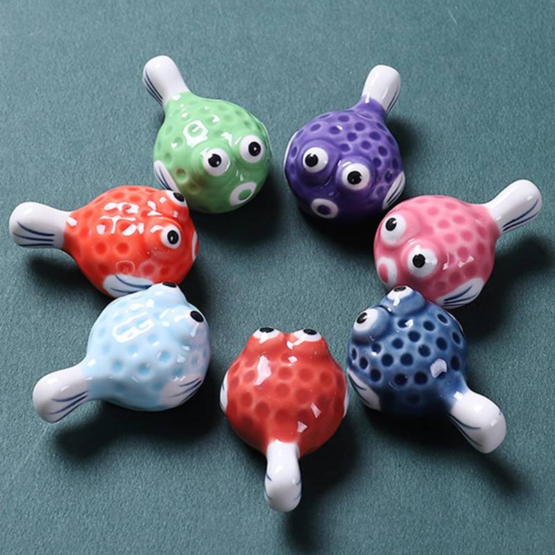 犬 動物 箸置きセット フグ型 河豚型 お箸置き 陶器 おはしおき 和風 和食器 スタイル1 和モダン 和雑..