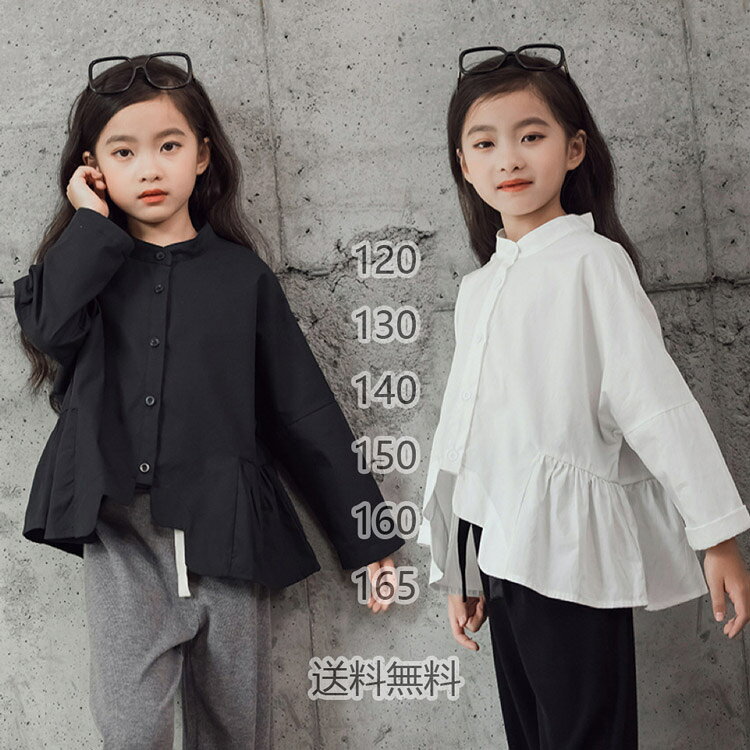 楽天市場】シフォン ブラウス 黒（キッズ・ベビー・マタニティ）の通販