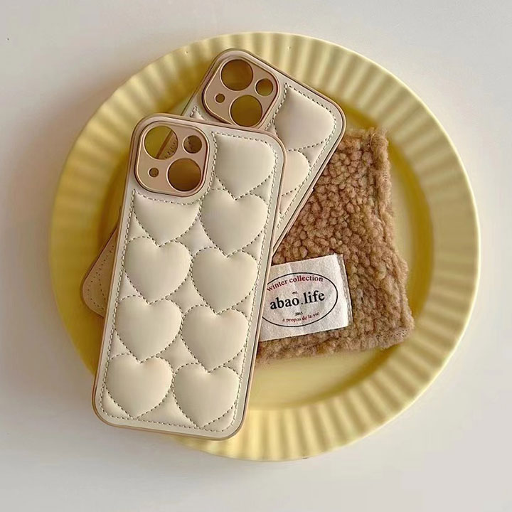 樂天商城 - iPhone17ケース ハート 可愛い 合皮 PUレーザー アイフォン17ケース iPhone16ケース ステッチ レザー調 ベージュ 柔らかい スマホケース iP iPhone17 アイフォンケース