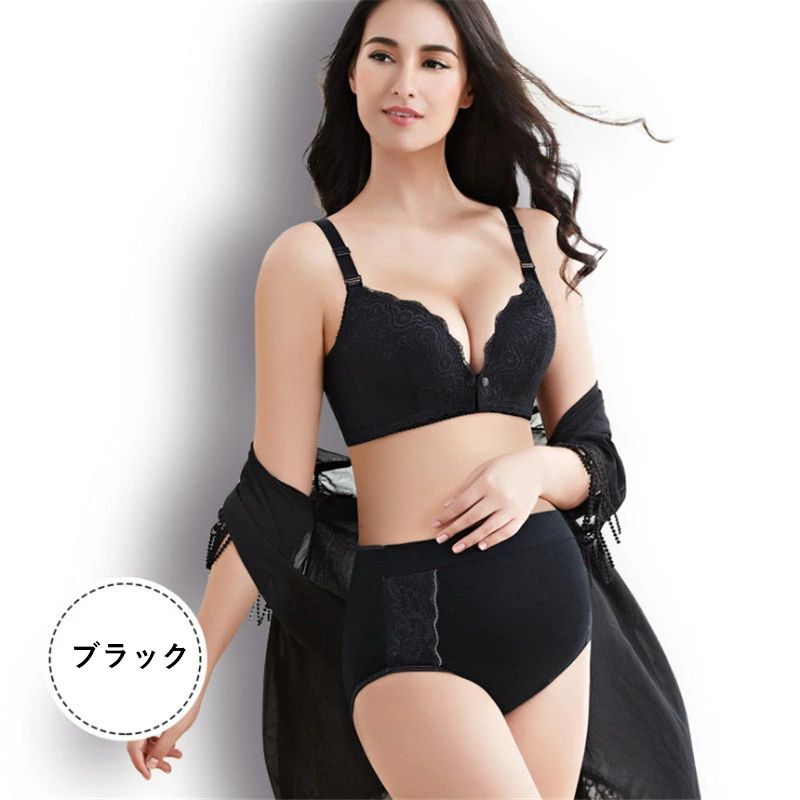 前開き お買い得 マタニティ ブラジャー 妊婦 授乳ブラ 美乳 垂れ防ぎ 授乳しやすい 授乳ブラジャー 下着 レディース ブラ＆ショーツ ナイトブラ 上下セット 盛り 谷間 フロン braset 5色 3