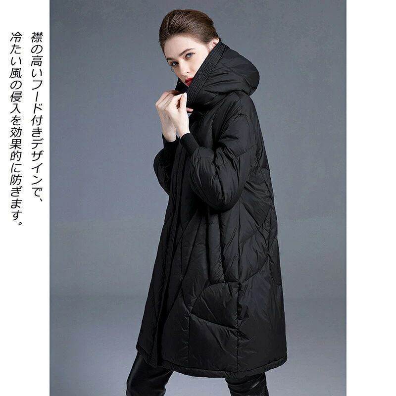 樂天商城 - 上品 ダウンコート レディース きれいめ ロング 50代 40代 30代 60代 ミセス 冬 防寒 体型カバー 上着 ダウンジャケット DOWN アウター ロングダウンコート