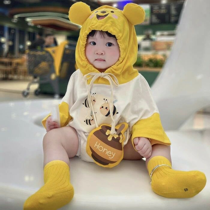 ハロウィン コスプレ 仮装 ベビー服 ロンパース コスチューム 男の子 女の子 赤ちゃん ベビー クマ くまさんロンパース カバーオール キッ バッグ付き ソックス ボディースーツ 3