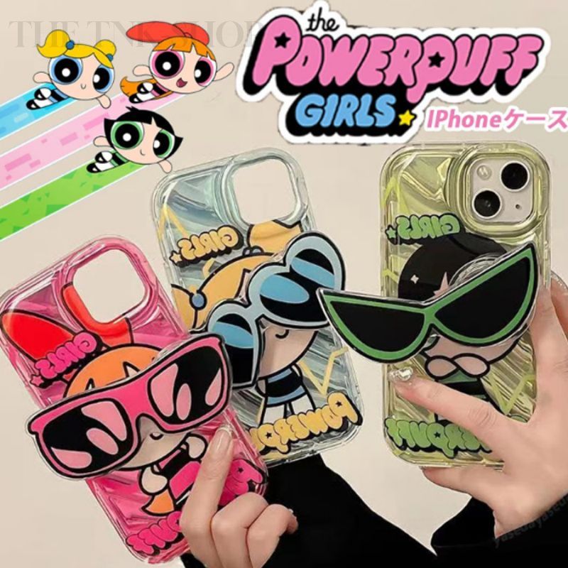 保護ケース おしゃれ かわいい スマホグリップ 韓国 パワーパフガールズ ケース iphone11 Max iphone12 mini Pro