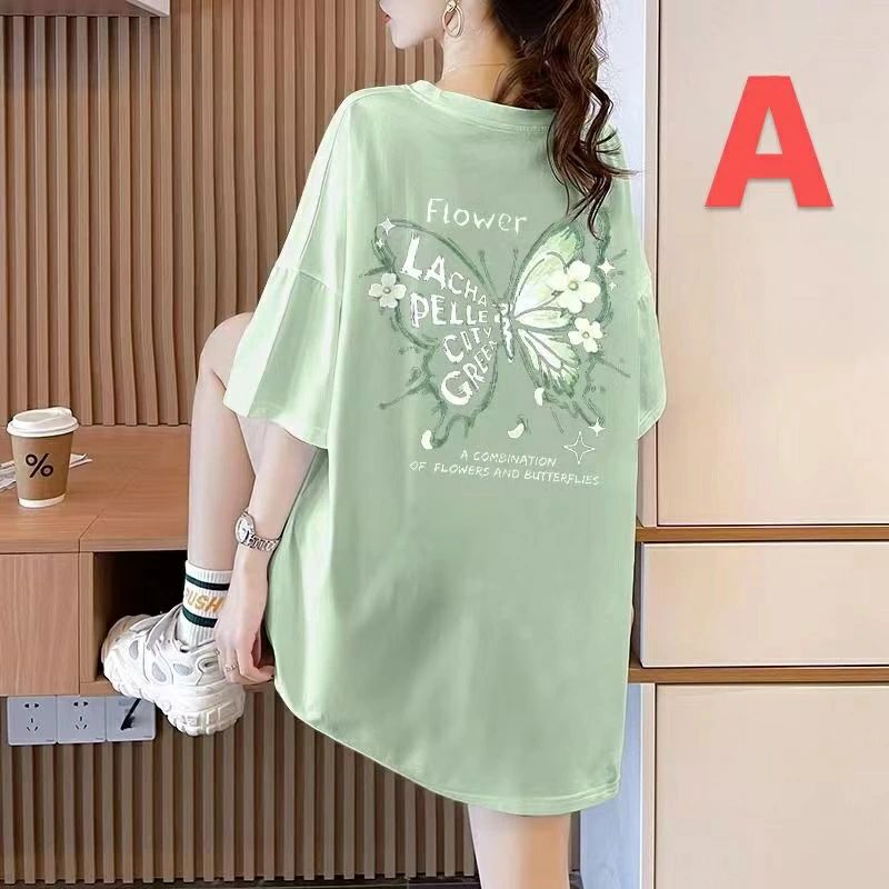 プリント 夏Tシャツ 大人かわいいトップス ゆるトップス ビッグtシャツ 大きいサイズ レディース レディース半袖ティーシャツ