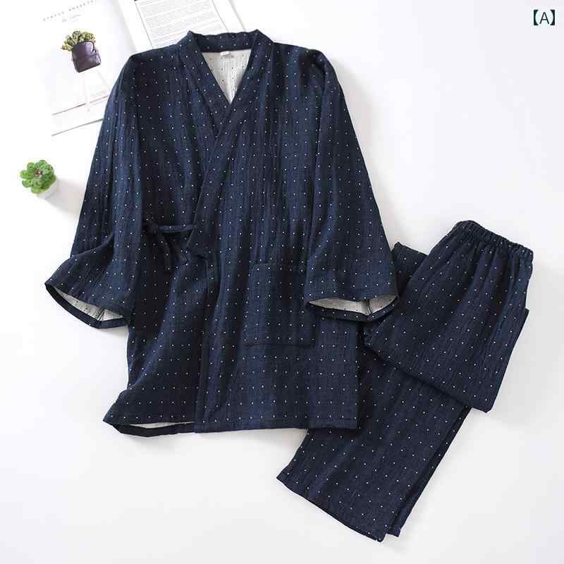 Pijamá Pyjamas Hombres Camiseta Primavera-Verano Longas Mantas Pantalones Largos Pantalones Lentísimos Camiseta Vestíbulo Antes Abierto Día del Padre Regalos Simples Casuales Acuario Gris — vista 3