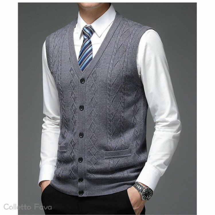 ベスト メンズ ニット ジレ 前開き Vネック 秋 冬 春 チョッキ ビジネス 暖かい インナー 防寒着 トップス オフィス カジュアル 通学 通勤