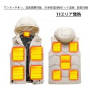 電熱ベスト レディース メンズ 薄手 電熱ウェア 袖無し フード付き おしゃれ 中綿 電気ベスト 11箇所発熱 USB給電式 バッテリー付き ヒ